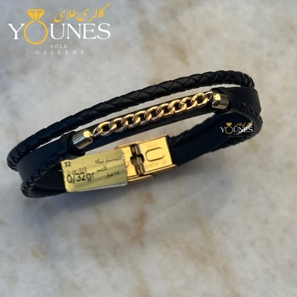 دستبند طلا چرم کارتیر CR-1